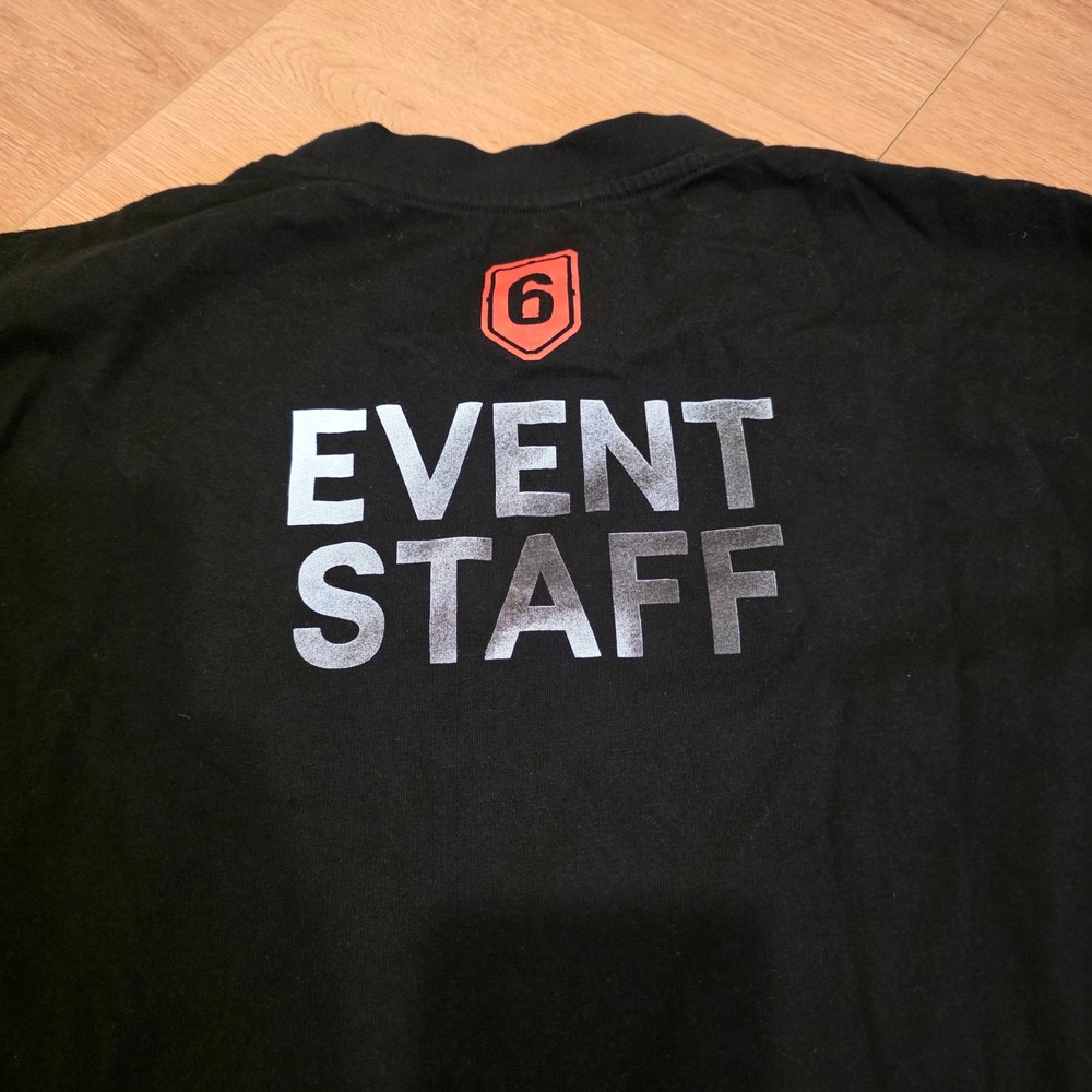 Rainbow 6 Siege X Long Sleeve T-Shirt Event STAFF Size XL 100% Organic Cotton - Picture 9 of 10